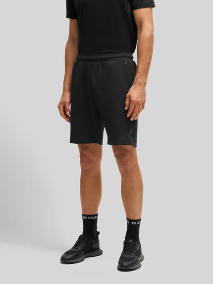 BOSS Green Regular dit sweatshorts van sneldrogend weefsel, model 'HECON ACTIVE' Zwart - 4
