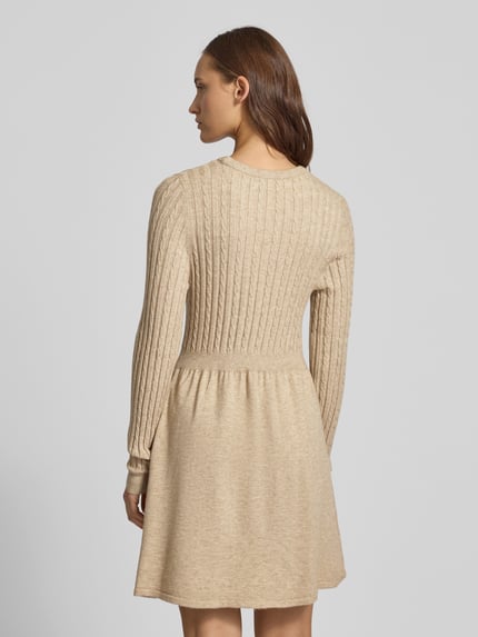 ONLY Strickkleid aus Viskose-Mix Modell 'FIA' Sand Melange 5