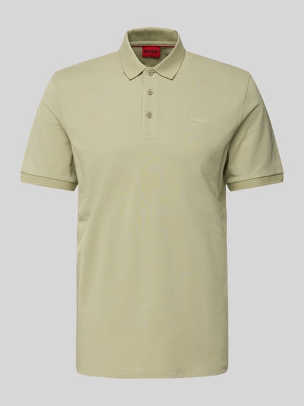 HUGO Koszulka polo z nadrukiem z logo model ‘Donos’ Jasnozielony 2