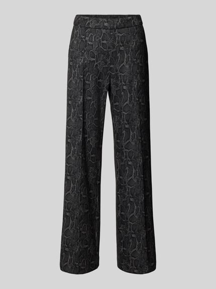 MAC Wide Leg Hose mit elastischem Bund Modell 'Chiara' Dunkelgrau 2