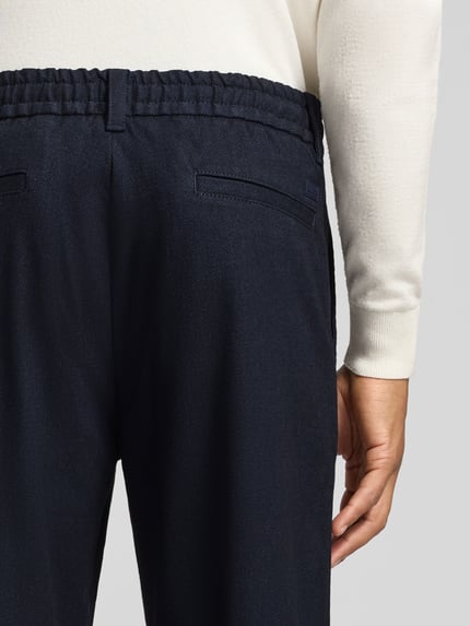BOSS Orange Regular Fit Stoffhose mit elastischem Bund Marine 3