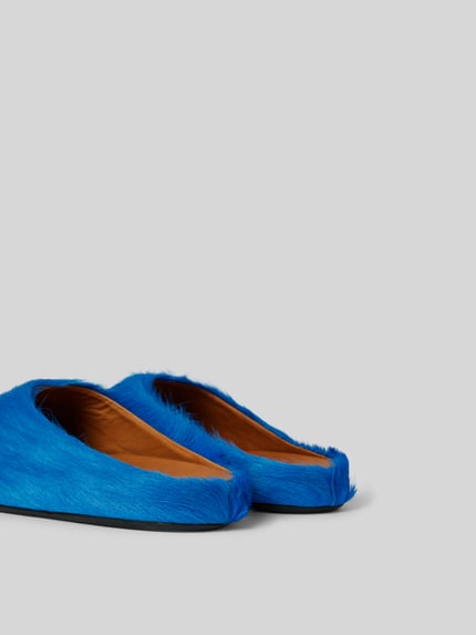 Marni Huisschoen met imitatiebont Koningsblauw - 3