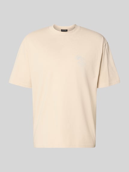 Produktfoto, Oversized Herren T-Shirt von Pegador aus Reine Baumwolle, Modell 'Nuevo' mit Rundhalsausschnitt und dezentem Label-Print.