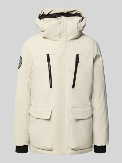 Superdry Parka mit Kapuze und Pattentaschen Offwhite 1