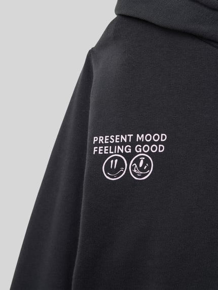 Tom Tailor Boxy fit hoodie van puur katoen Zwart - 2