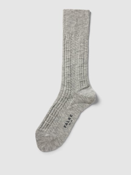 FALKE Socken in melierter Optik Modell 'Pile' Silber Melange 1