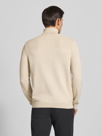 BOSS Green Regular Fit Rollkragenpullover aus Woll-Mix Modell 'Momentum' Sand 5