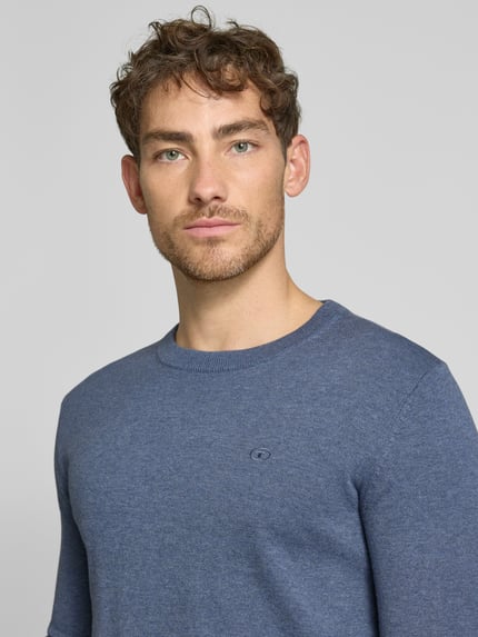 Tom Tailor Gebreide pullover met ronde hals Rookblauw - 3