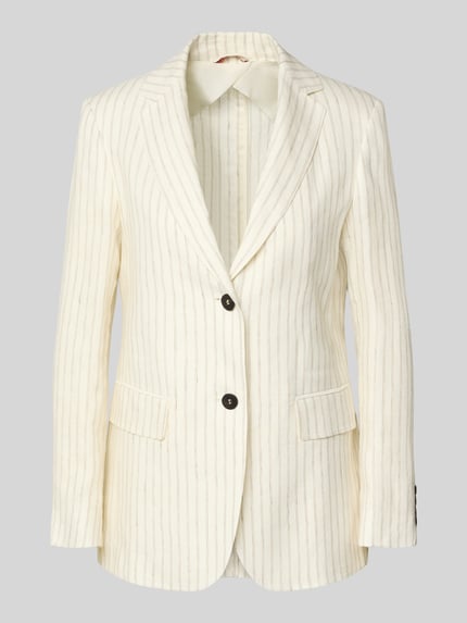 Regular Fit Longblazer aus reinem Leinen Modell 'ELOGIO' Shop The Look MANNEQUINE
