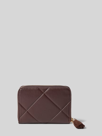 Valentino Bags Portemonnaie mit umlaufendem Reißverschluss Modell 'ASTRID' Dunkelbraun 2