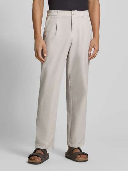 Jake*s Studio Men Regular Fit Hose mit französischen Eingrifftaschen Kitt 4