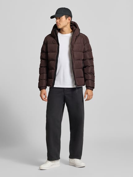 Superdry Steppjacke mit Label-Stitching und Kapuze Bordeaux 1