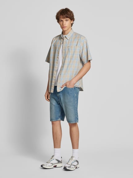 JACK & JONES Baggy Fit Jeansshorts im Used-Look Modell 'ALEX' Jeansblau 1