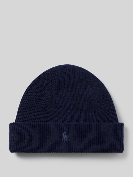 Polo Ralph Lauren Mütze aus Kaschmir mit breiter Krempe Marine 1