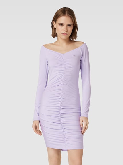 Tommy Jeans Mini-jurk met labelstitching Lavendel - 4