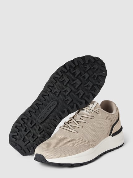 Marc O'Polo Sneakers van leermix model 'EGIL' Zand - 4