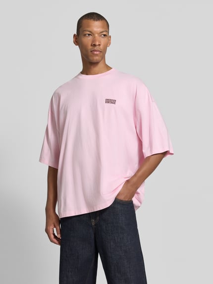American Vintage T-Shirt mit Logo-Print Rosa 4