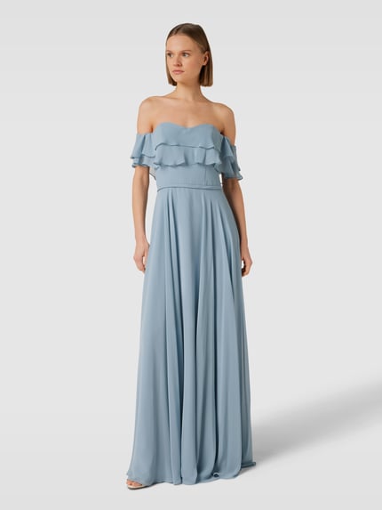 LUXUAR FASHION Sukienka wieczorowa z talią Błękitny 4