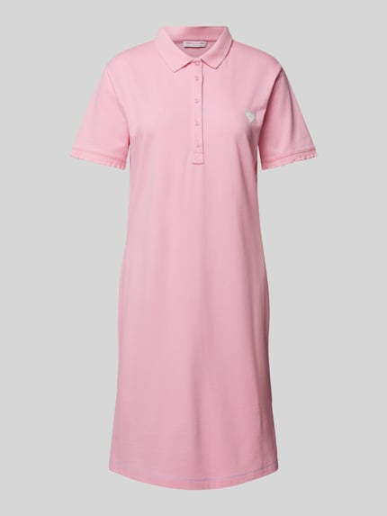 Frieda & Freddies Polokleid mit Motiv-Stitching Rosa 2