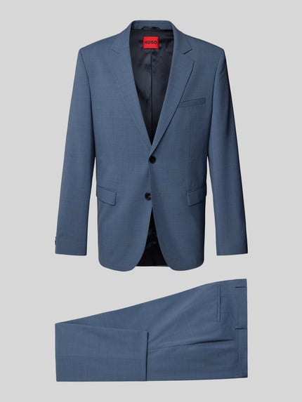 HUGO Garnitur o kroju extra slim fit z dodatkiem żywej wełny model ‘ARTI’ Szaroniebieski 2
