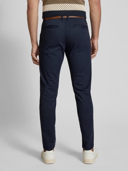 Tom Tailor Denim Slim fit chino met riem Donkerblauw - 5