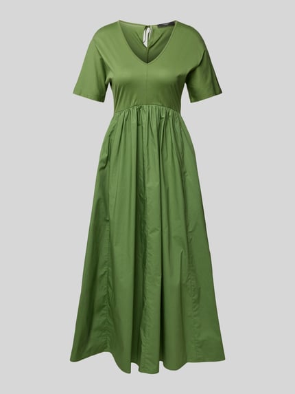Weekend Max Mara Maxikleid mit V-Ausschnitt Modell 'BRONZO' Gruen 2
