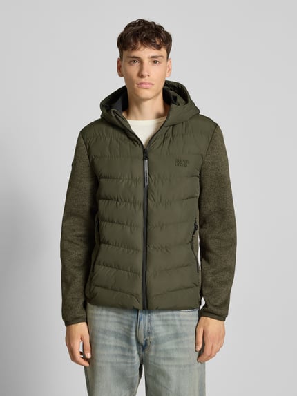 Superdry Steppjacke mit Kapuze und Reißverschlusstaschen Khaki 4