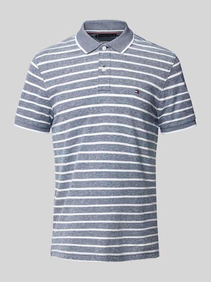 Tommy Hilfiger Koszulka polo o kroju regular fit z mieszanki bawełny i lnu Granatowy 2