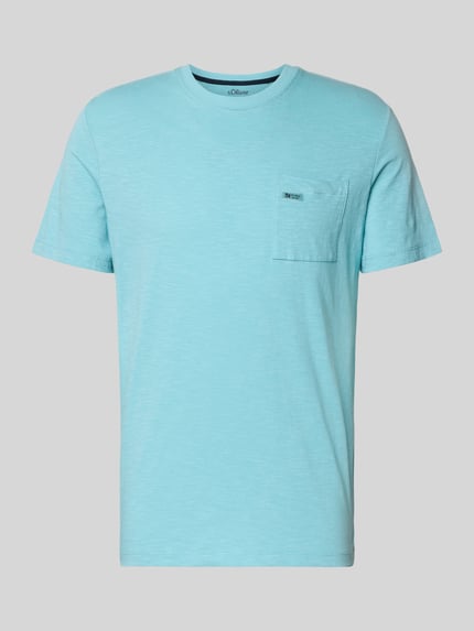Regular Fit T-Shirt aus reiner Baumwolle Shop The Look MANNEQUINE