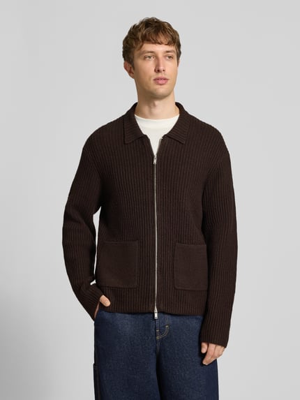 ONLY & SONS Strickjacke mit Zweiwege Reißverschluss Taupe 4