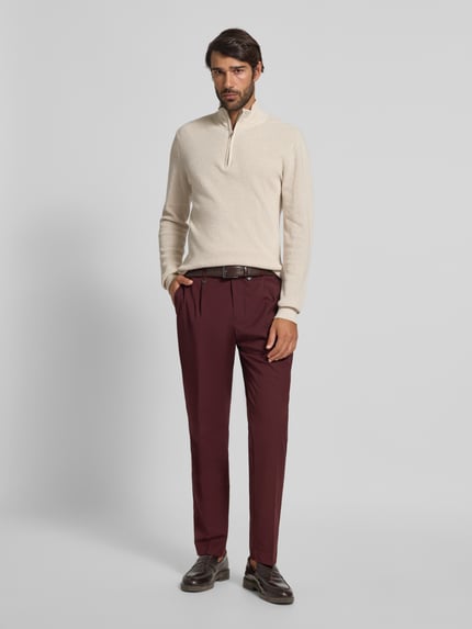 Matinique Gebreide pullover met schipperskraag, model 'lagoon' Offwhite - 1