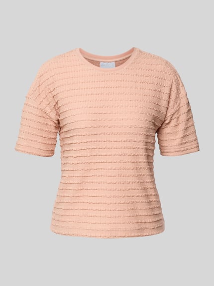 Jake*s Collection T-shirt z okrągłym dekoltem Łososiowy 2