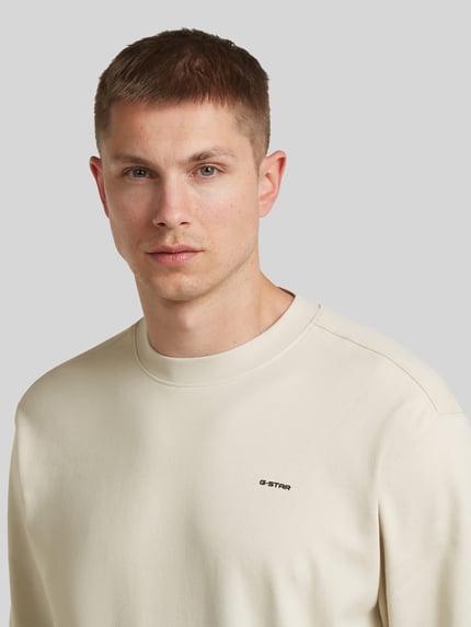 G-Star RAW Langarmshirt mit Logo-Schriftzug Offwhite 3