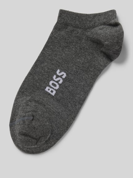 BOSS Skarpetki sneaker z detalem z logo w zestawie 2 szt. Średnioszary 1