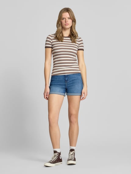 ONLY regular fit korte jeans van katoenmix model 'JOSEPHINE' Blauw - 1