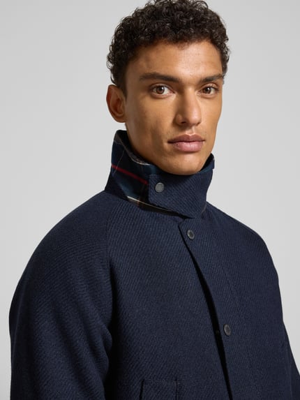 Barbour Regular Fit Wolljacke mit Cord-Besatz Modell 'BEDALE' Marine 3
