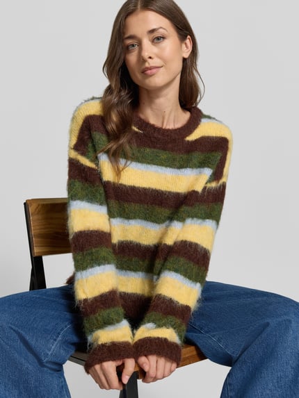 ONLY Pullover mit flauschiger Oberfläche Schoko 3