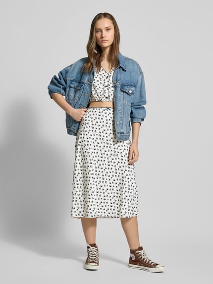 Tommy Jeans Cropped Hemdbluse mit Knopfleiste Offwhite 1
