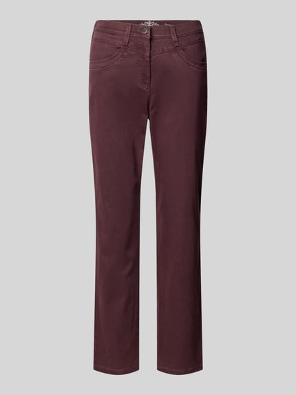 Raphaela By Brax Stoffhose mit Eingrifftaschen Modell 'Laura' Bordeaux 2