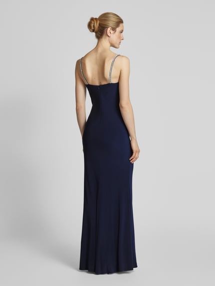 LUXUAR FASHION Abendkleid mit Ziersteinbesatz Marine 5