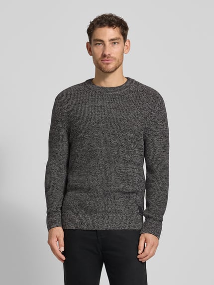 Tom Tailor Denim Relaxed Fit Strickpullover aus Baumwoll-Mix Anthrazit 4