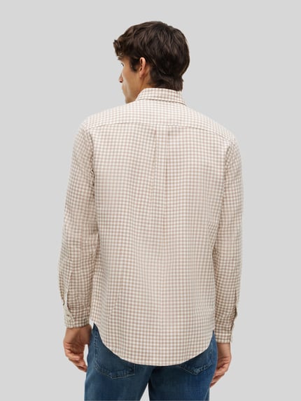 Tommy Hilfiger Regular Fit Freizeithemd aus reiner Baumwolle  Taupe 5