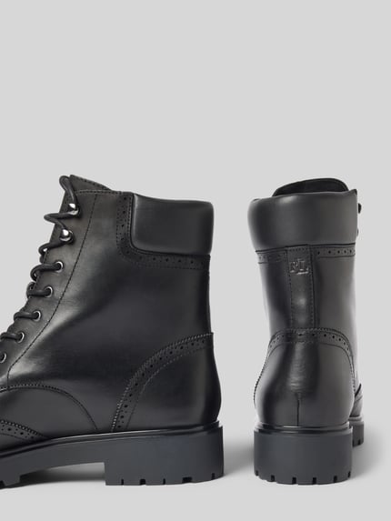 Lauren Ralph Lauren Schnürstiefel aus echtem Leder Modell 'Alysn' Black 2