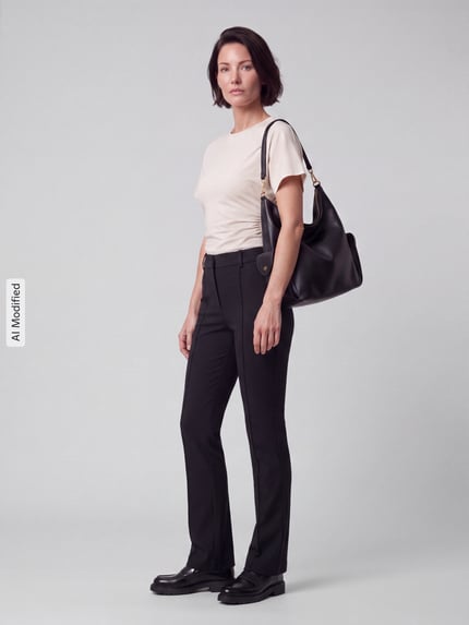 OPUS PANTS Relaxed Fit Gerade Hose aus Viskose-Mix Modell 'Luane Long' Black 1
