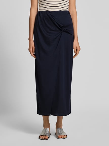 Rich & Royal Midirok van lyocellmix in wikkellook Marineblauw - 4