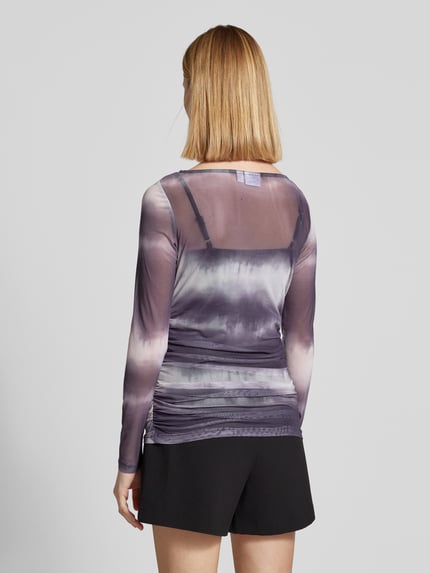 VILA Longsleeve mit Rundhalsausschnitt Modell 'VOLETTIS' Black 5