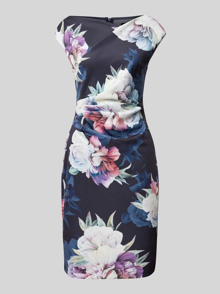SWING Cocktailkleid mit floralem Muster Marine 2