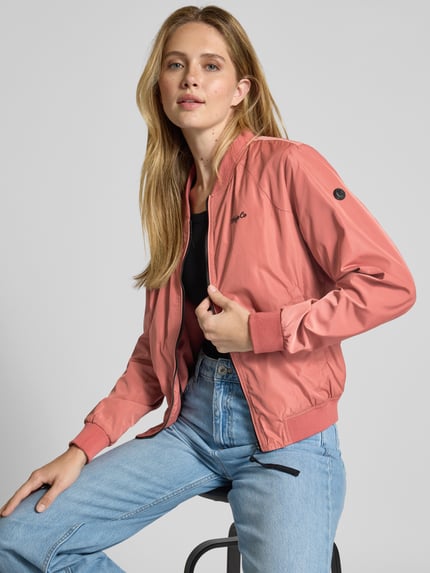 khujo Bomberjacke mit Label-Print Modell 'SEEAM' Altrosa 3