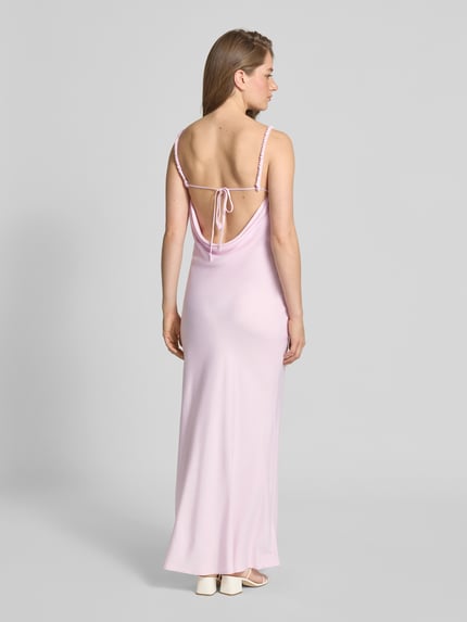 LeGer Maxikleid mit Wasserfall-Ausschnitt Modell 'Antonie' Hellrosa 5