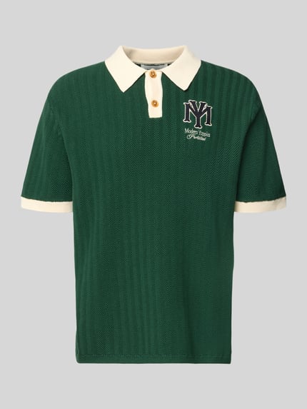 Regular Fit Poloshirt mit Label-Stitching Shop The Look MANNEQUINE